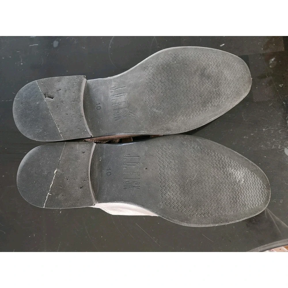 Mens JD Fisk Marc Designer Leather‎ Double Monk Strap Shoes Size 10